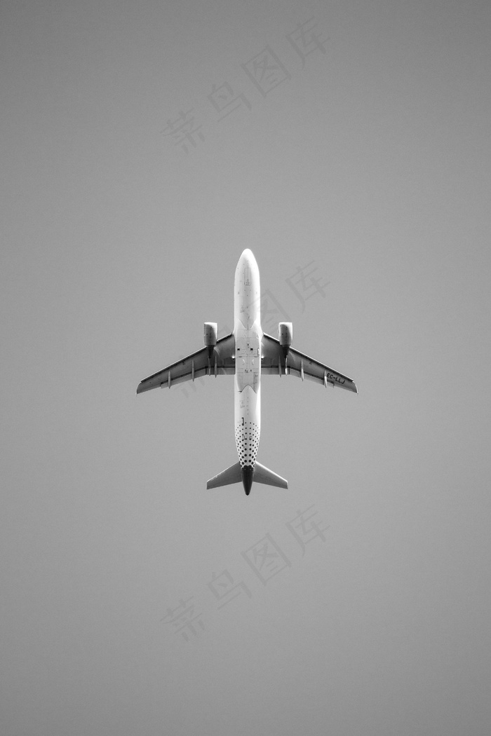 黑白飞机高清图片