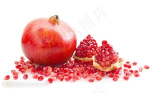 新鲜番石榴和果肉摄影图