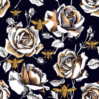 花卉唯美手绘花朵面料纹理手机壳布料面料印花服装矢量图案素材