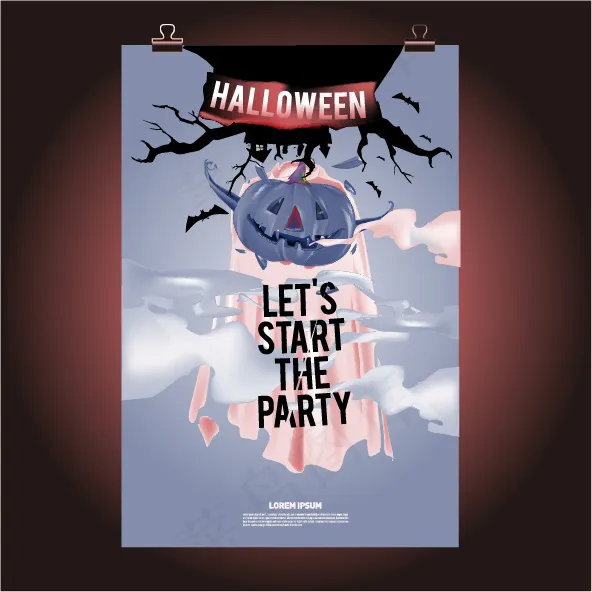 万圣节失量图ai矢量模版下载