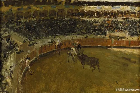 福图尼·马尔萨尔，马里亚诺·托罗斯斗牛风景画