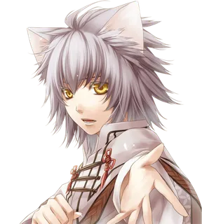 猫耳男孩素材卡通过人物简笔