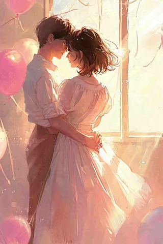 情人节浪漫爱情情侣520粉色爱心气球玫瑰