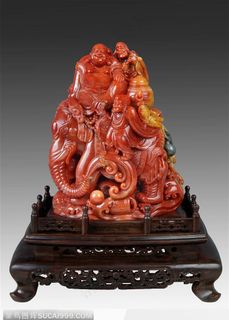 传统工艺-红色的罗汉玉器 传统工艺-红色的罗汉玉器