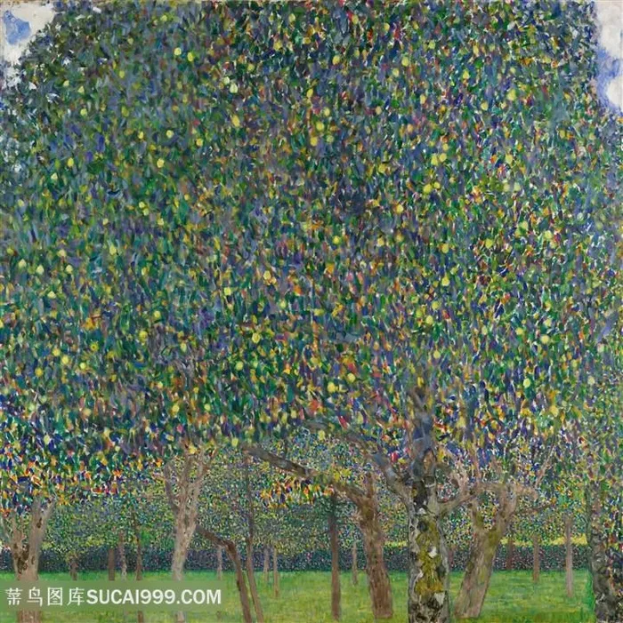 克里姆特油画树木树林油画装饰画