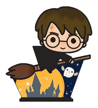 哈利波特骑扫帚卡通