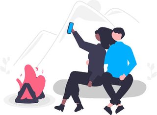 2.5d露营插画小图标素材