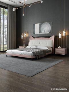 北欧轻奢风公主床家具图片