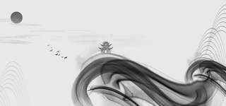 中国风古典中式水墨山水