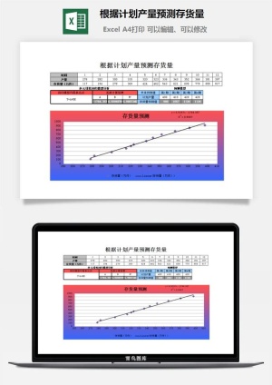 根据计划产量预测存货量excel模板预览图