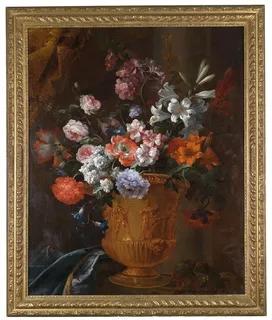 静物写生花瓶花卉油画图片 静物写生花瓶花卉油画图片