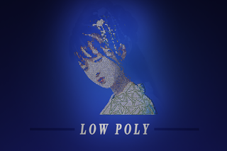 创意女孩蓝色海报