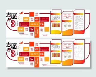 社区志愿者精神形象文化墙