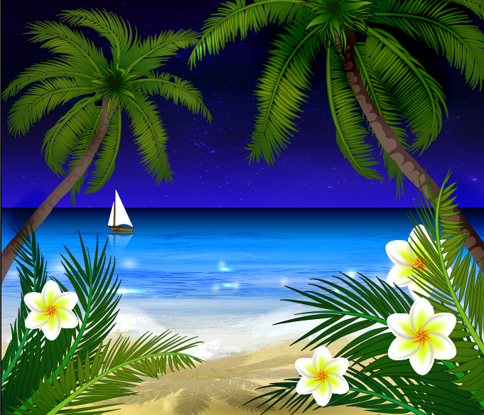 夏天海滩大海背景