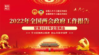 新党建2022全国两会*工作报告主题画面