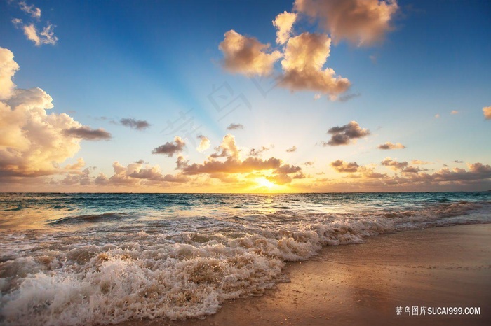 唯美海边日出夕阳壁纸