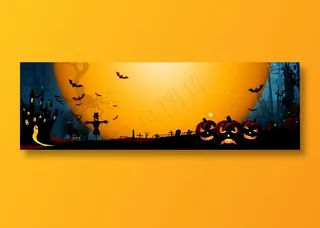 万圣节万圣狂欢夜banner