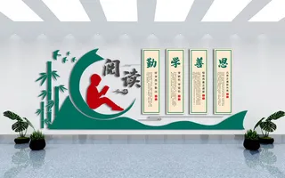 阅读室励志校园文化墙
