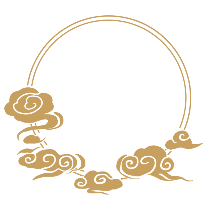 中国风中式传统祥云图案国潮古风边框云纹装饰元素PNG免抠素材图