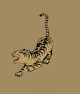 虎年  手绘老虎