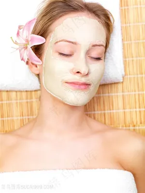 欧美美女吧敷面膜贴面膜美容图片
