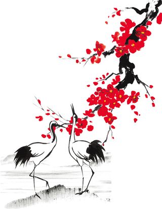 中国山水画水墨图案素材54