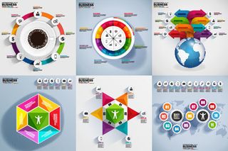 ppt素材3d数据图表模板可视化图形统计标签矢量图标模型ai源文件