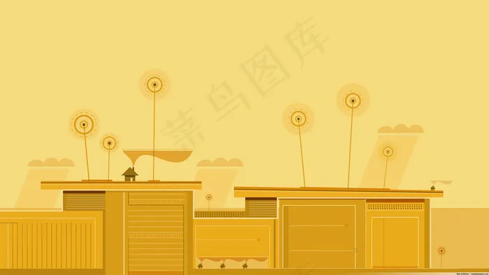 黄色的画  