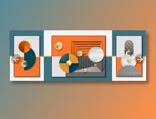 轻奢简约立体空间圆球金球圆三联画客厅卧室走廊玄关画酒店装饰画壁画挂画