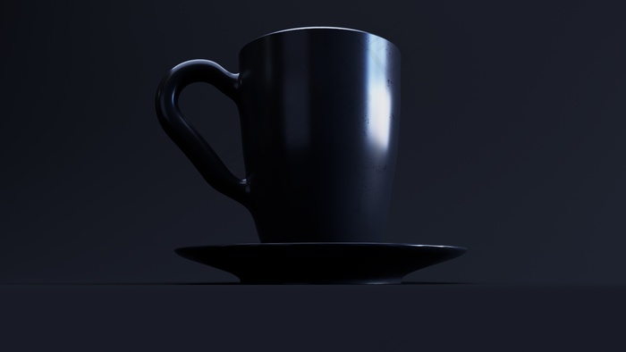 纯黑色杯子图片