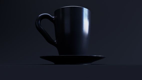 纯黑色杯子图片