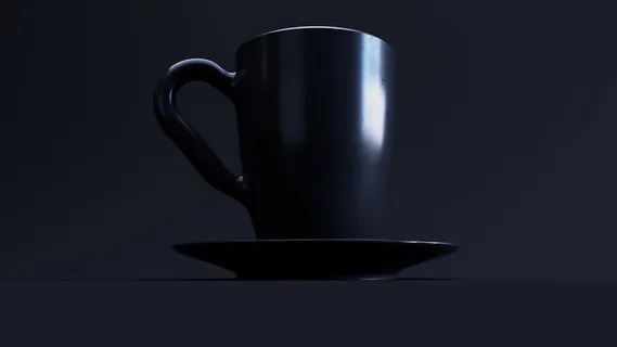 纯黑色杯子图片