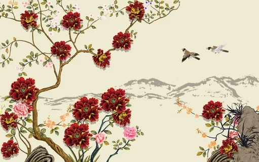 新中式背景墙 新 新中式背景墙 新