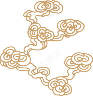中式传统祥云中国风古典水纹吉祥图案免抠