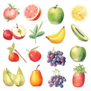 水果种类素材卡通插画免抠
