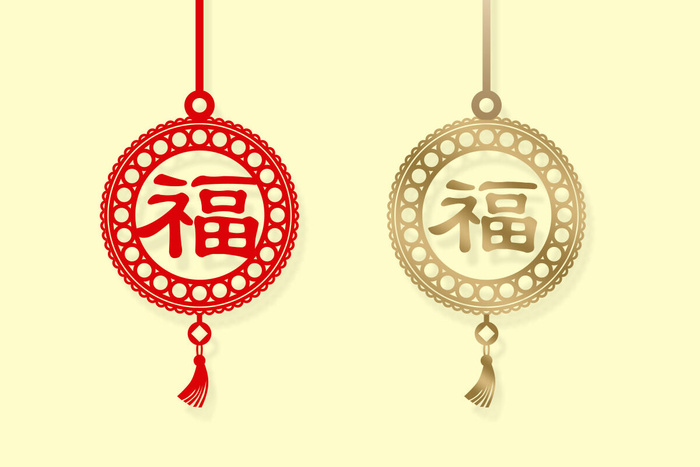 中国风古典传统图案边框纹理祥云灯笼装饰线条PSD背景素材