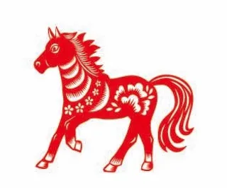 马剪纸 剪纸风元素