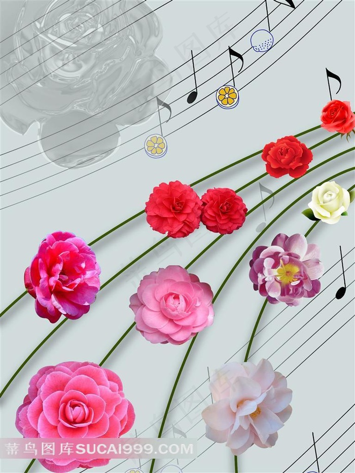 花朵乐章装饰画素材