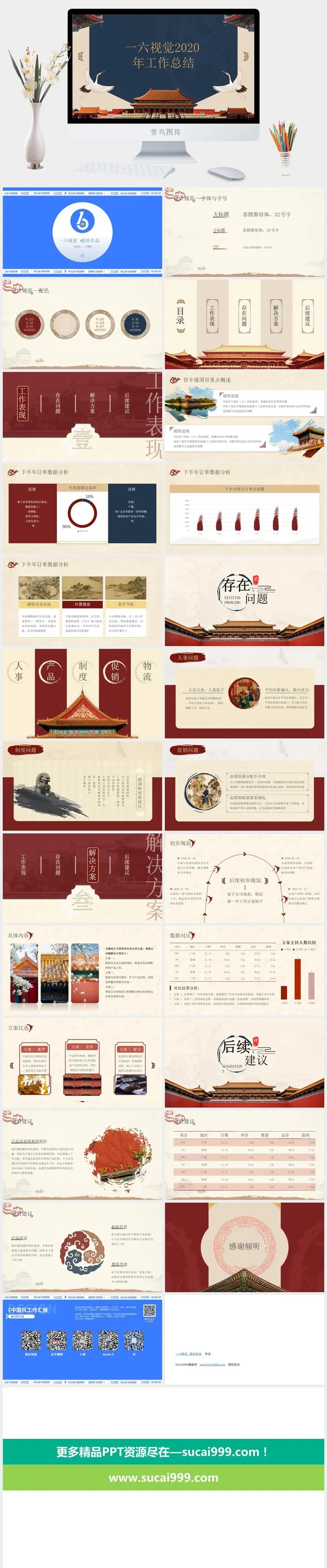 大气高端中国风工作汇报ppt模板