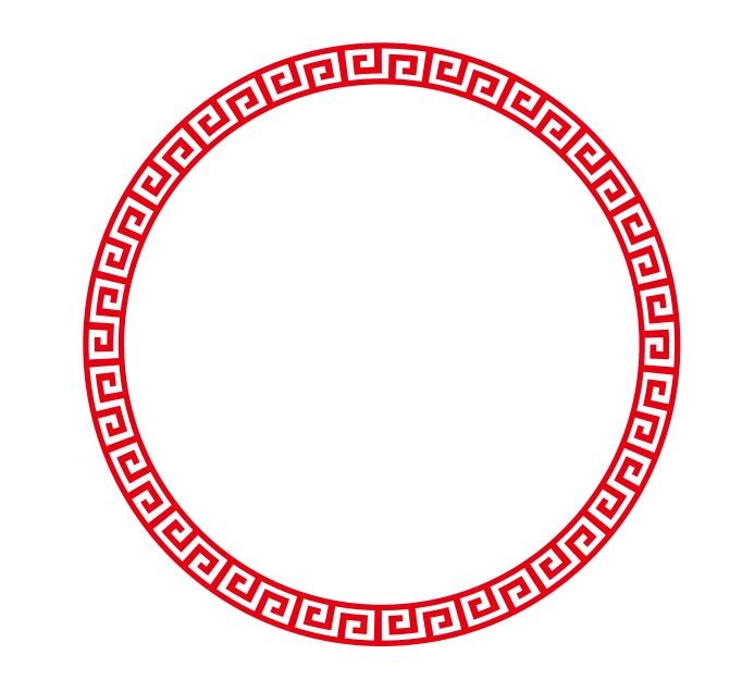 矢量圆形回形纹