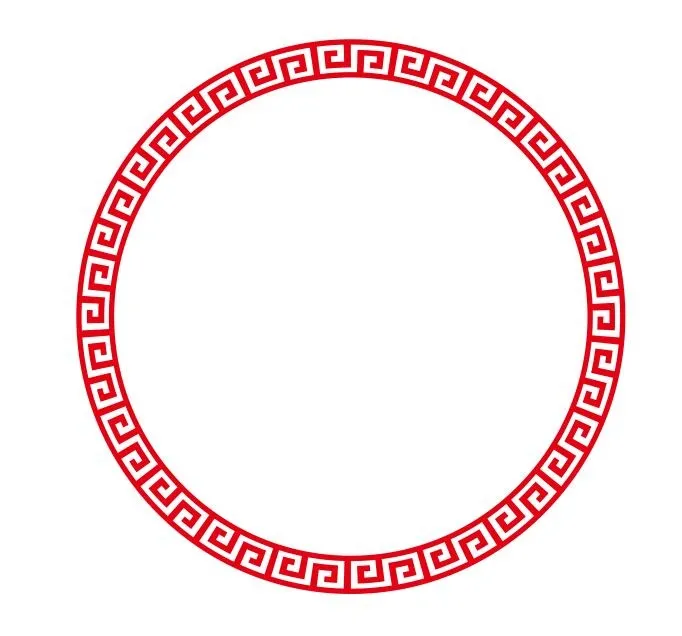 矢量圆形回形纹
