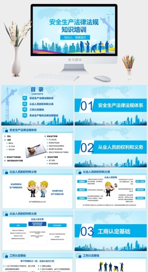 安全生产PPT模板预览图