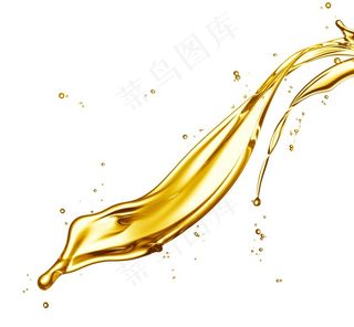 飞溅的金色液体高清图片