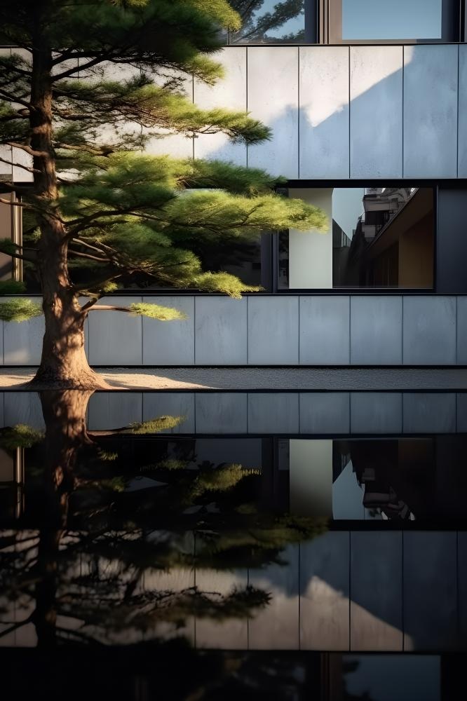 建筑园林树枝背景(2400x3600)