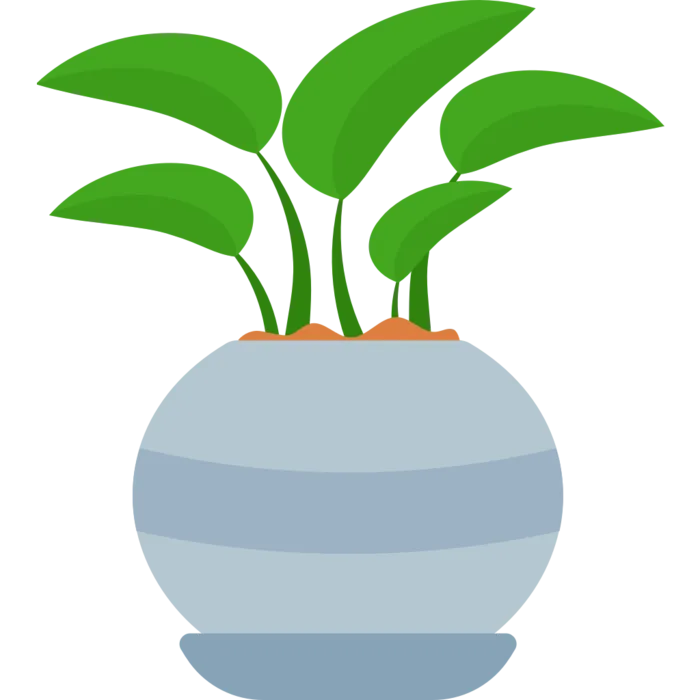 扁平化盆栽图标