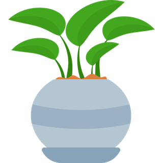 扁平化盆栽图标