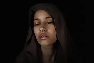 修女油画肖像图片