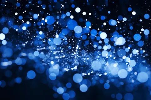 蓝色闪光带有光圈污渍的装饰背景 蓝色闪光带有光圈污渍的装饰背景