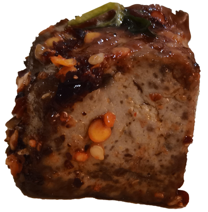 黄豆豆腐包浆黑豆嫩豆腐油炸香煎免抠摄影元素素材 
