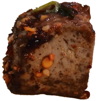 黄豆豆腐包浆黑豆嫩豆腐油炸香煎免抠摄影元素素材 